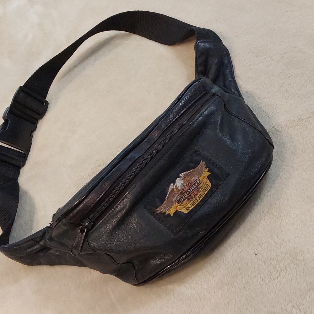 Harley-Davidson Brown Plaid Long Sleeve Button-Up Size 2XL & Leather Fanny Pack - Picture 13 of 16